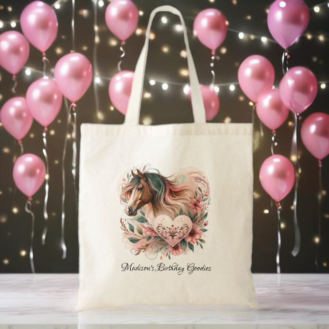 Horse Girl Birthday Tragetasche (Enjoy this fun birthday design!)