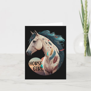 Horse Girl Bohemisch Reiten Karte