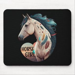 Horse Girl Bohemisch Reiten Mousepad