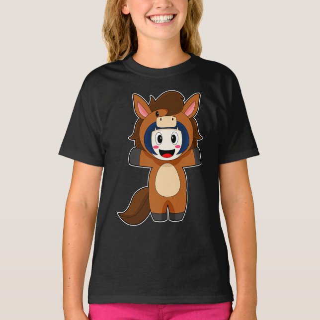 Horse Girl Costume T-Shirt (Vorderseite)