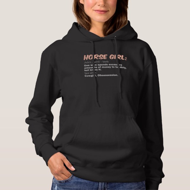 Horse Girl Definition Horse  Equestrian Hoodie (Vorderseite)