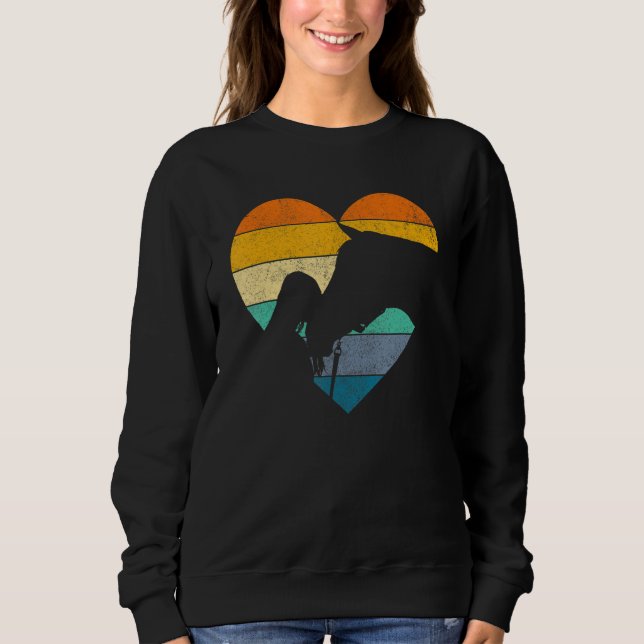 Horse Girl Heart I Love Horses Equestrian Horsebac Sweatshirt (Vorderseite)