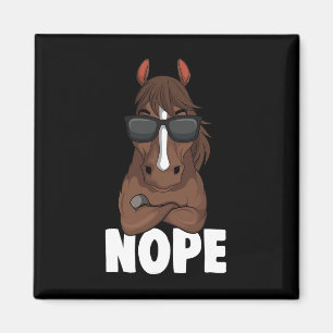 Horse Girl Nope Magnet