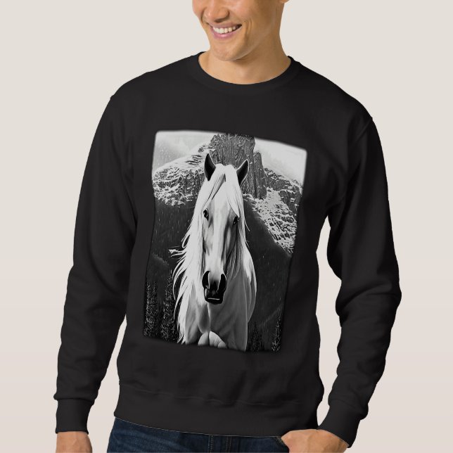Horse graphic animal motif riding a with print hor sweatshirt (Vorderseite)