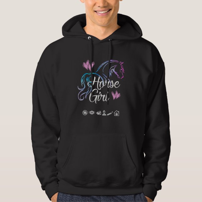 Horse Graphic for Girls Womens Plus Size Hoodie (Vorderseite)