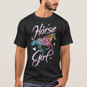 Horse Graphics Women Girls Horseback Reitpferd L T-Shirt