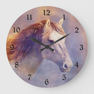 Horse Große Wanduhr