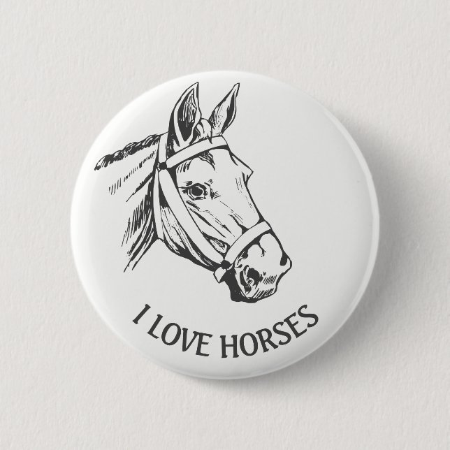 Horse-head-drawing with harness button (Vorderseite)