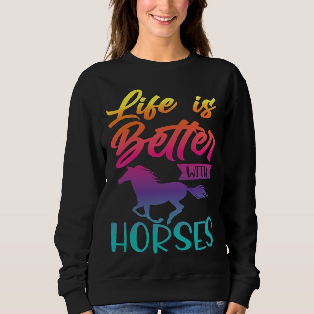 Horse & Horse  for Hobby Riders & Riding Sweatshirt (Vorderseite)