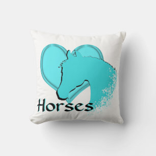 Horse III (aqua) Kissen