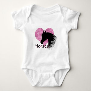 Horse III (rosa Camouflage) Baby Strampler