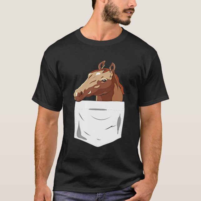 Horse in Pocket   Horse T-Shirt (Vorderseite)