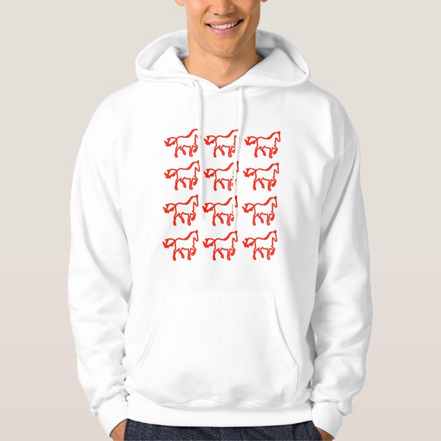 Horse Line Pattern Sweatshirt – Identity Statement (Vorderseite)
