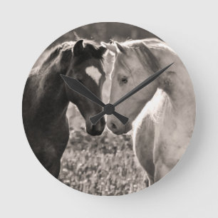 Horse Love Runde Wanduhr