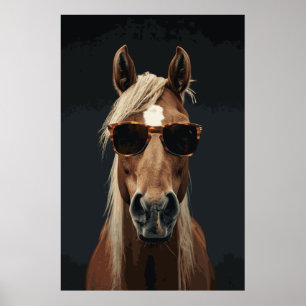 Horse Lover Funny Selfie Fotografy Art Poster