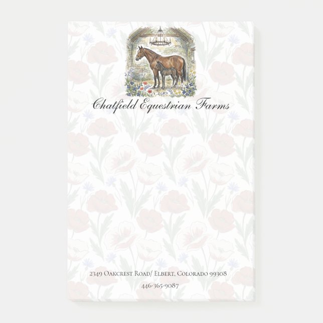 Horse Lover Gift Stationery   Post-it Klebezettel (Vorderseite)