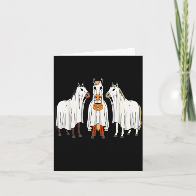 Horse Lover Halloween Funny Horseback Riding Eques Karte (Vorderseite)
