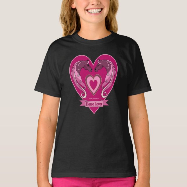 Horse Lover Heart Ladys Camisole T-Shirt (Vorderseite)