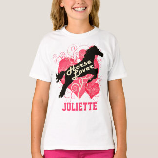 Horse Lover Personalisiert Juliette T-Shirt