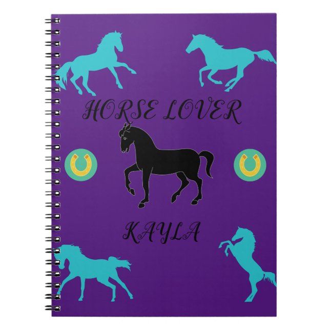 Horse Lover Spiral Notebook. Notizbuch Notizblock (Vorderseite)
