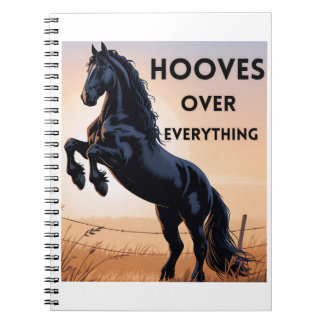Horse Lovers Notebook - Hooves Over Everything Notizblock