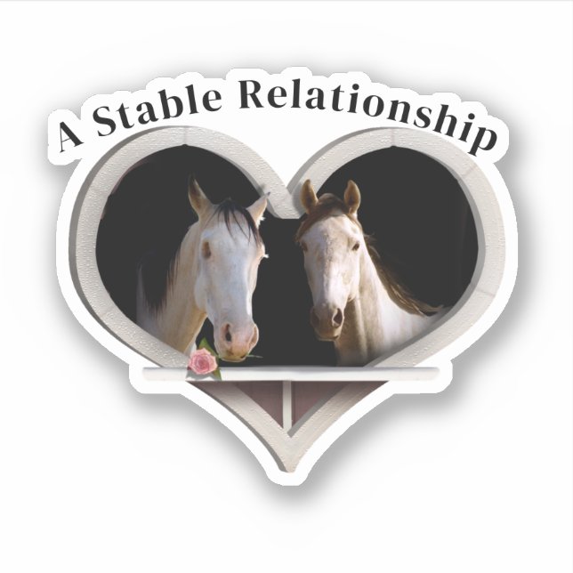 Horse Lovers Valentine's Day Aufkleber (Vorderseite)