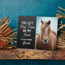 Horse Memorial Keepsake Equestrian Custom Photo