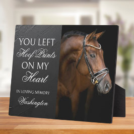 Horse Memorial Keepsake Equestrian Custom Photo Fotoplatte