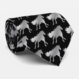 Horse Mustang Team Mascot Football Necktie Krawatte