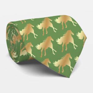 Horse Mustang Team Mascot Football Necktie Krawatte