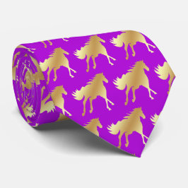 Horse Mustang Team Mascot Football Necktie Krawatte
