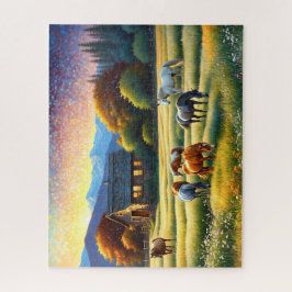 Horse on Farm Wildflower Meadow Puzzle