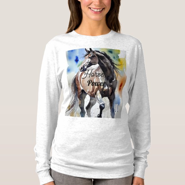 Horse Painting Long Sleeves Top (Vorderseite)