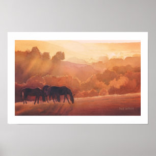 "Horse Point" Pferdewelt Wasserfarbe Poster