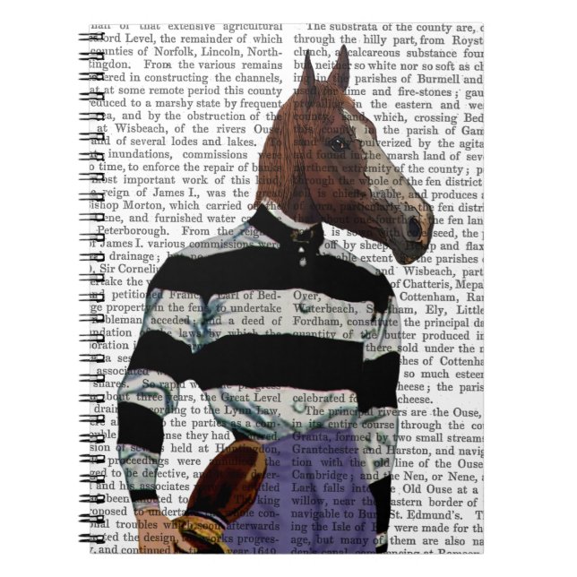 Horse Racing Jockey Portrait Notizblock (Vorderseite)