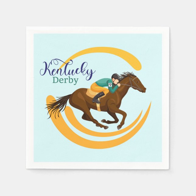 Horse Racing Paper Serviette (Vorderseite)