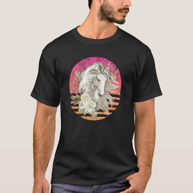 Horse Retro Horses Wild Life Horse Lover Retro Wes T-Shirt (Vorderseite)