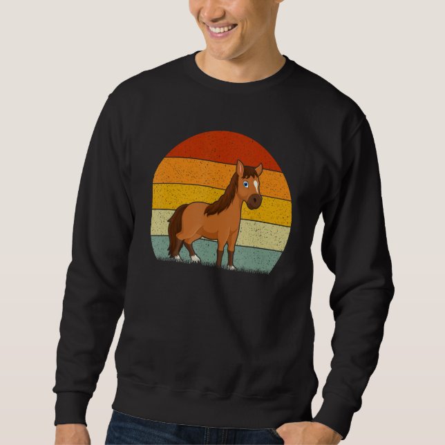 Horse  Retro Style Vintage Sweatshirt (Vorderseite)