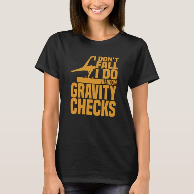 Horse Riding Random Gravity Checks Horse Vaulting T-Shirt (Vorderseite)