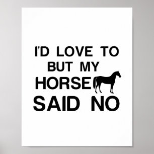 HORSE SAGTE NEIN POSTER