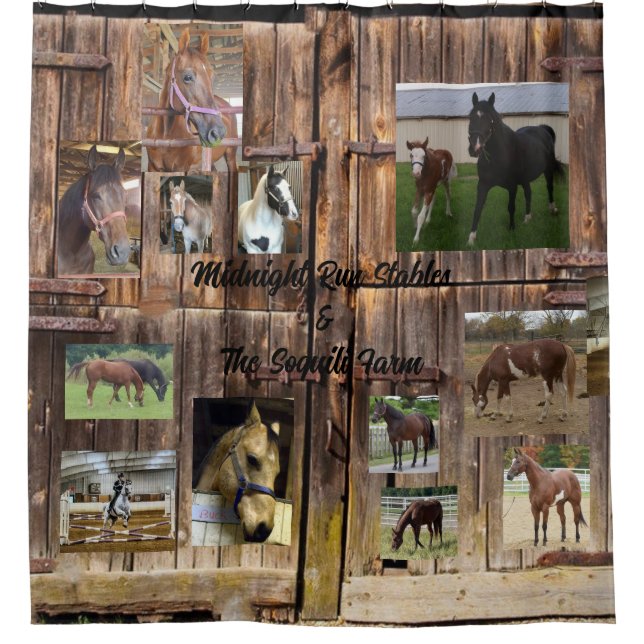 Horse Shower Curtain Duschvorhang (Vorderseite)