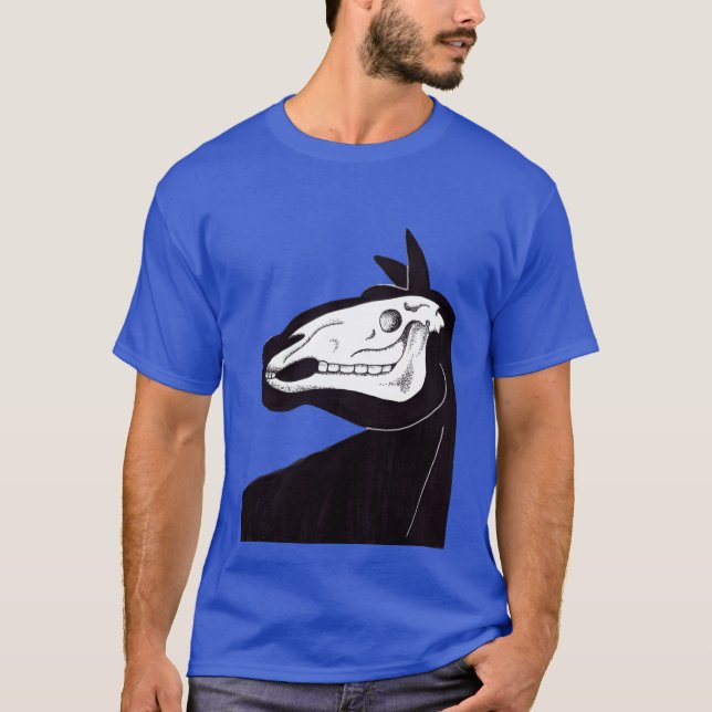 Horse Skullhouette Junge T-Shirt (Vorderseite)