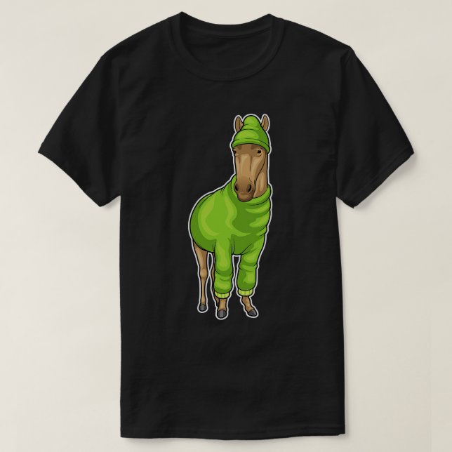 Horse Sweater Beanie T-Shirt (Design vorne)