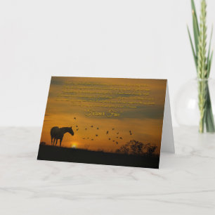 Horse Sympathy, Memorial Poem Card Karte