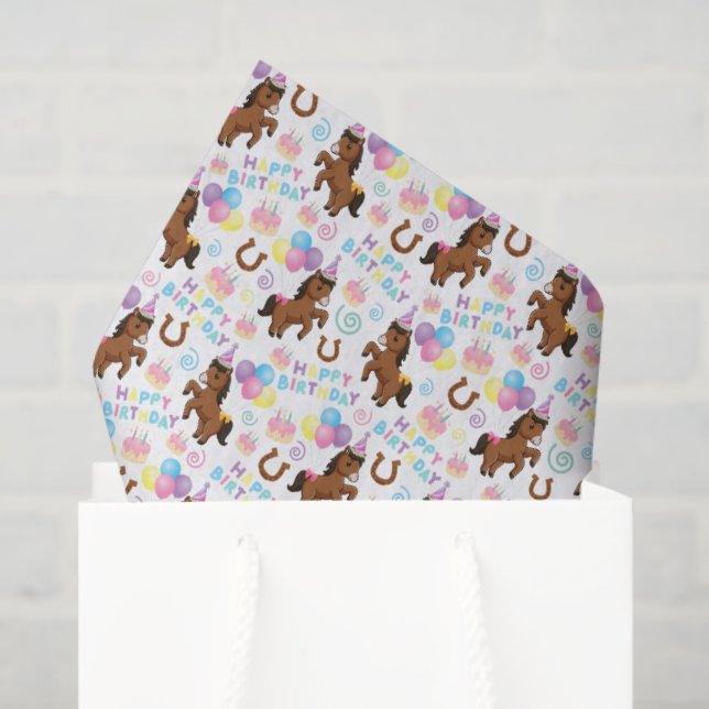 Horse Tissue Paper Seidenpapier (Geschenk Tasche)