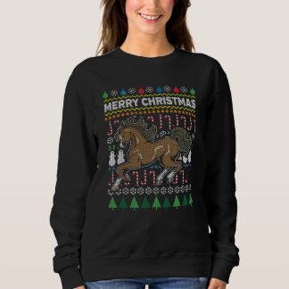 Horse Ugly Christmas Sweater Wildlife Series Sweatshirt