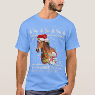 Horse Ugly Weihnachtssüßer T-Shirt