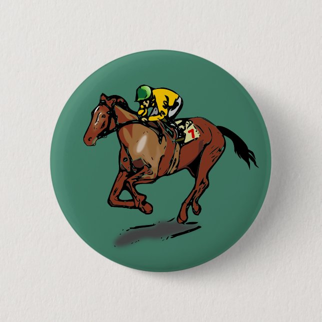 Horse und Jockey Button (Vorderseite)