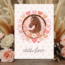 Horse Valentine Karte