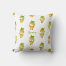 Horse Year Lucky Cute Personalized Throw Pillow